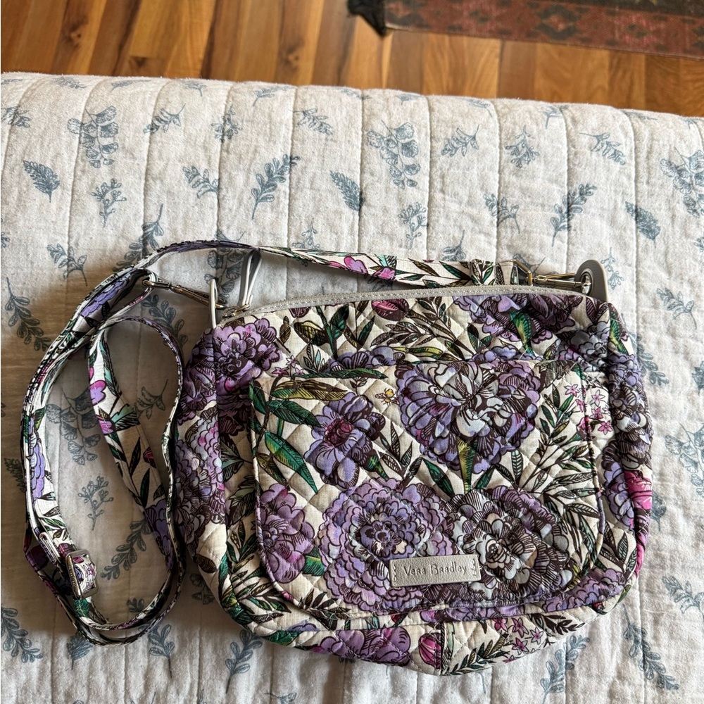 Vera Bradley Lavender Meadows Floral Crossbody Bag